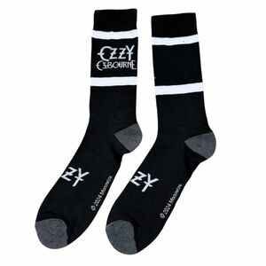 OZZY OSBOURNE Black & White Crew Socks NWOT